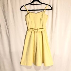 Yellow H&M strapless summer dress